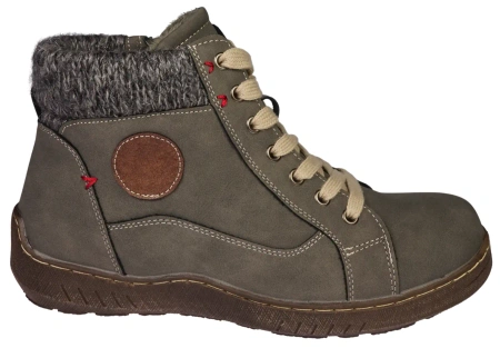 Damskie obuwie zimowe buty damskie Skotnicki DB-3-1342GY szare