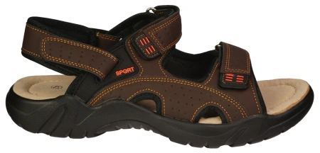 Sandały męskie Le Scarpe Club MA8700-7DKBR brązowe