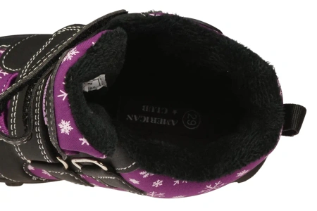 Dziecięce buty zimowe American Club BRL129PU fioletowe