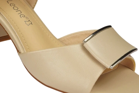 Eleganckie sandały damskie Sergio Leone DSK806CI beżowy cielisty