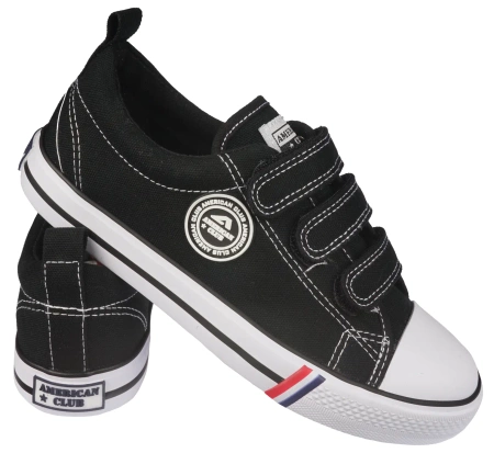 Tenisówki męskie na rzepy - American Club  LH58/23 LH13