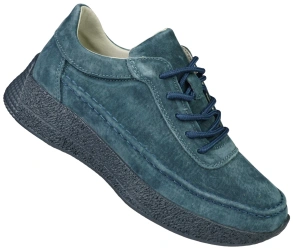 Skórzane buty sportowe damskie Sergio Leone DSP013FGR granatowe