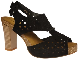 Eleganckie Sandały damskie Sergio Leone DSK858CZMI czarne