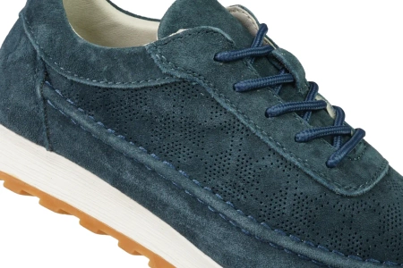 Skórzane buty sportowe damskie Sergio Leone DSP001GR granatowe