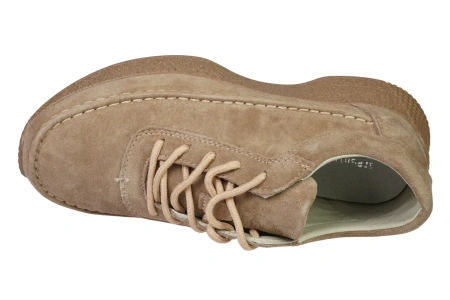 Skórzane buty sportowe damskie Sergio Leone DSP013FJBR jasny brąz