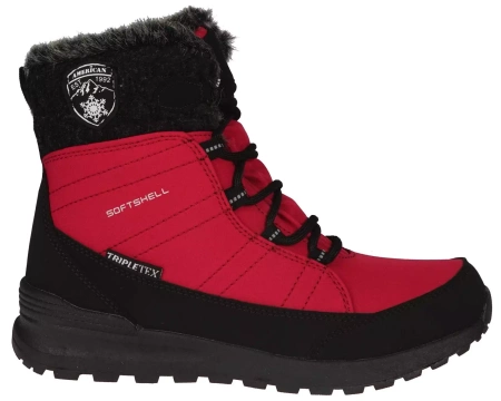 Buty zimowe damskie śniegowce American Club DSN-44RE czerwone buty zimowe