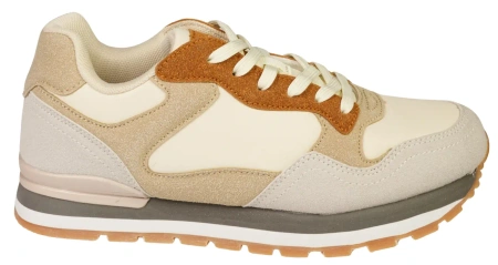 Damskie buty sportowe American Club damskie sneakersy DFH82BE beżowe