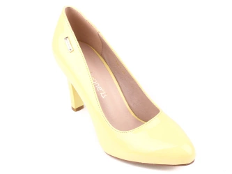 Czółenka damskie Sergio Leone szpilki damskie D1457LI limonkowe