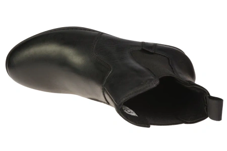 Damskie botki zimowe ze skóry naturalnej American Club DCY99BL czarne