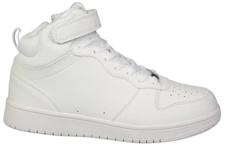 Młodzieżowe sportowe buty przejściowe American Club z ekoskóry DES102WH