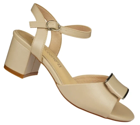 Eleganckie sandały damskie Sergio Leone DSK806CI beżowy cielisty