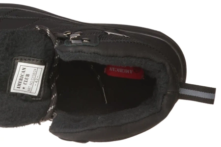 Zimowe skórzane buty męskie American Club MCY58BL czarne