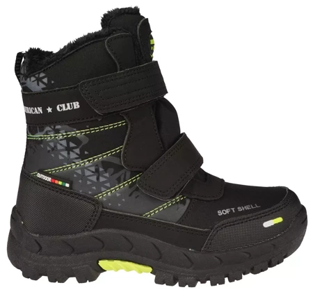 Dziecięce buty zimowe American Club BHL102/24BL czarne