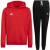 Dres dziecięcy Adidas Entrada 22 komplet czerwony + czarny